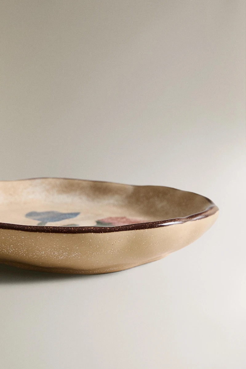 PLAT TERRE CUITE FLORAL