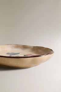 PLAT TERRE CUITE FLORAL