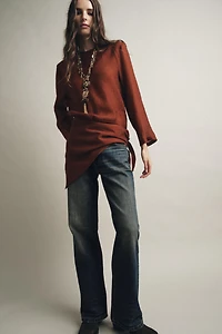 FLOWY BLOUSE WITH MULTI-POSITION SCARF ZW COLLECTION