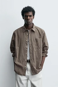 RELAXED FIT PLAID SHIRT