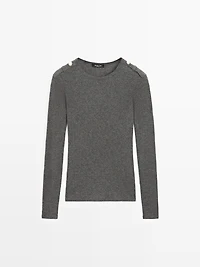 T-shirt en maille épaules fantaisie