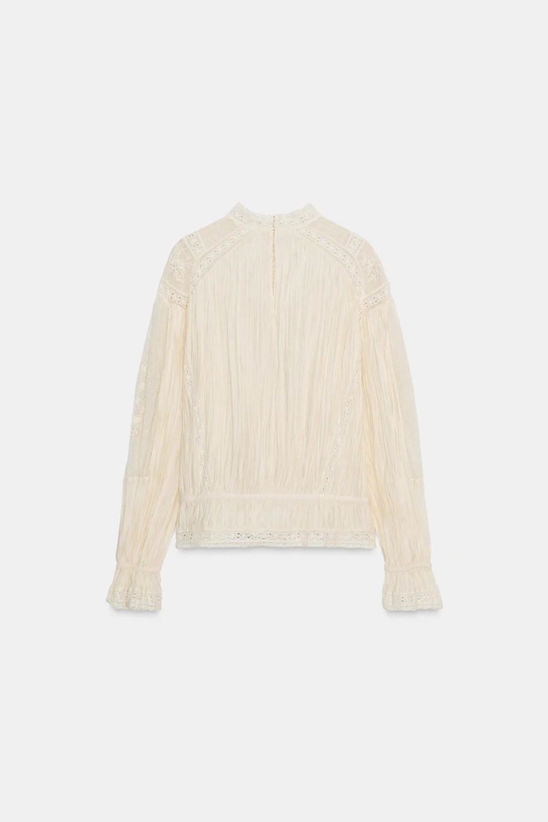ZW COLLECTION EMBROIDERED ROMANTIC BLOUSE