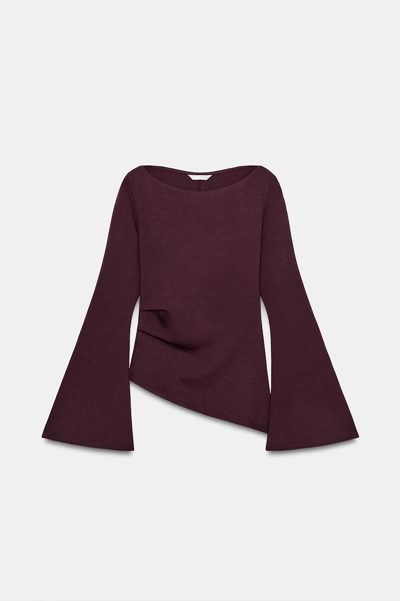 INTERLOCK LONG SLEEVE TOP