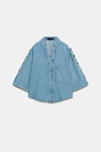 Z1975 WIDE SLEEVE DENIM SHIRT
