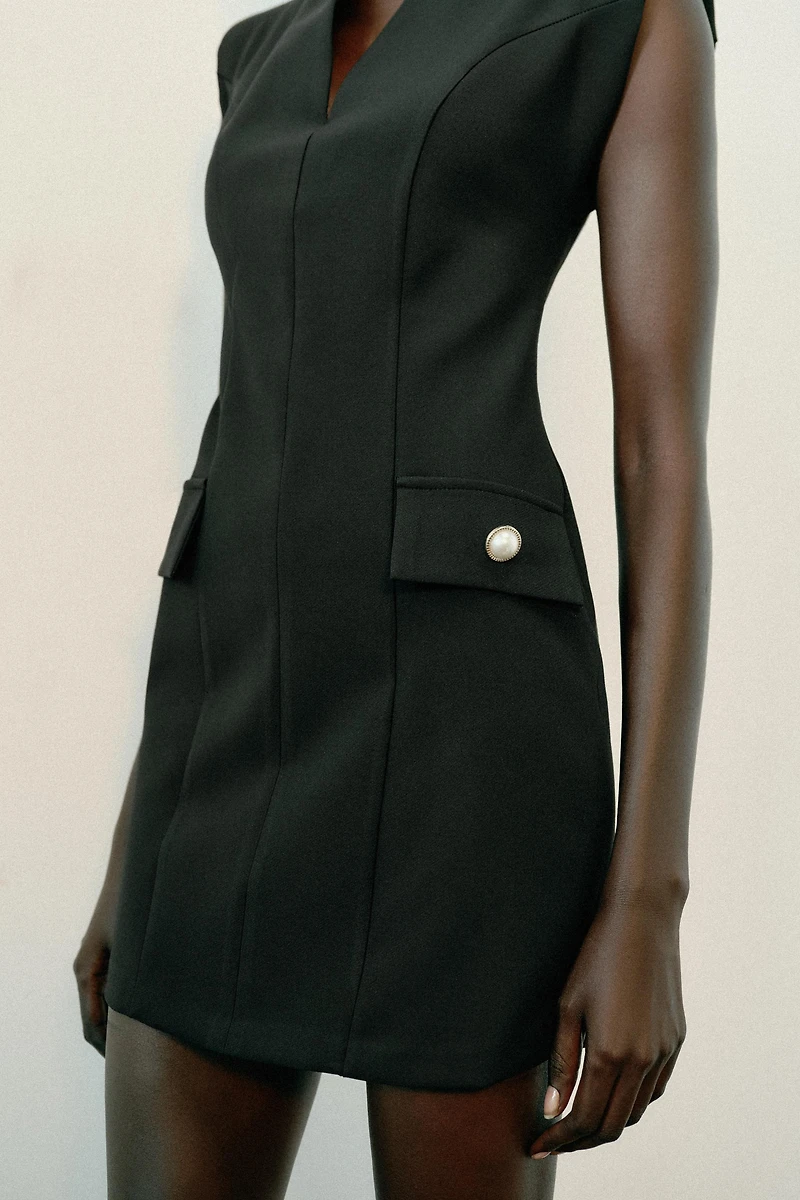 SHOULDER PAD MINI DRESS