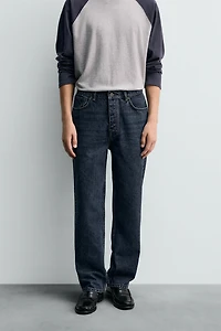 COTTON - WOOL STRAIGHT FIT JEANS