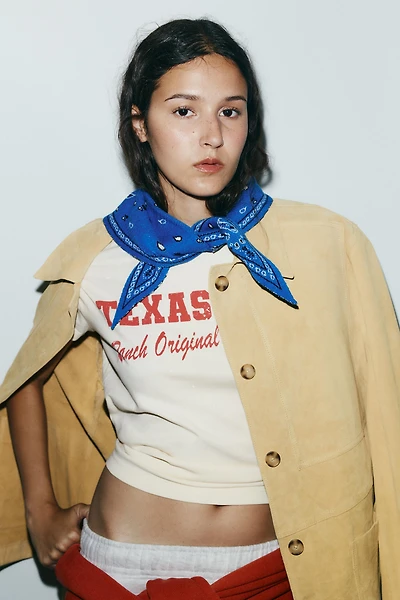 PRINTED KNIT BANDANA