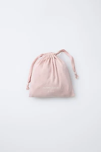 POINTELLE HEART LAYETTE SET AND BAG