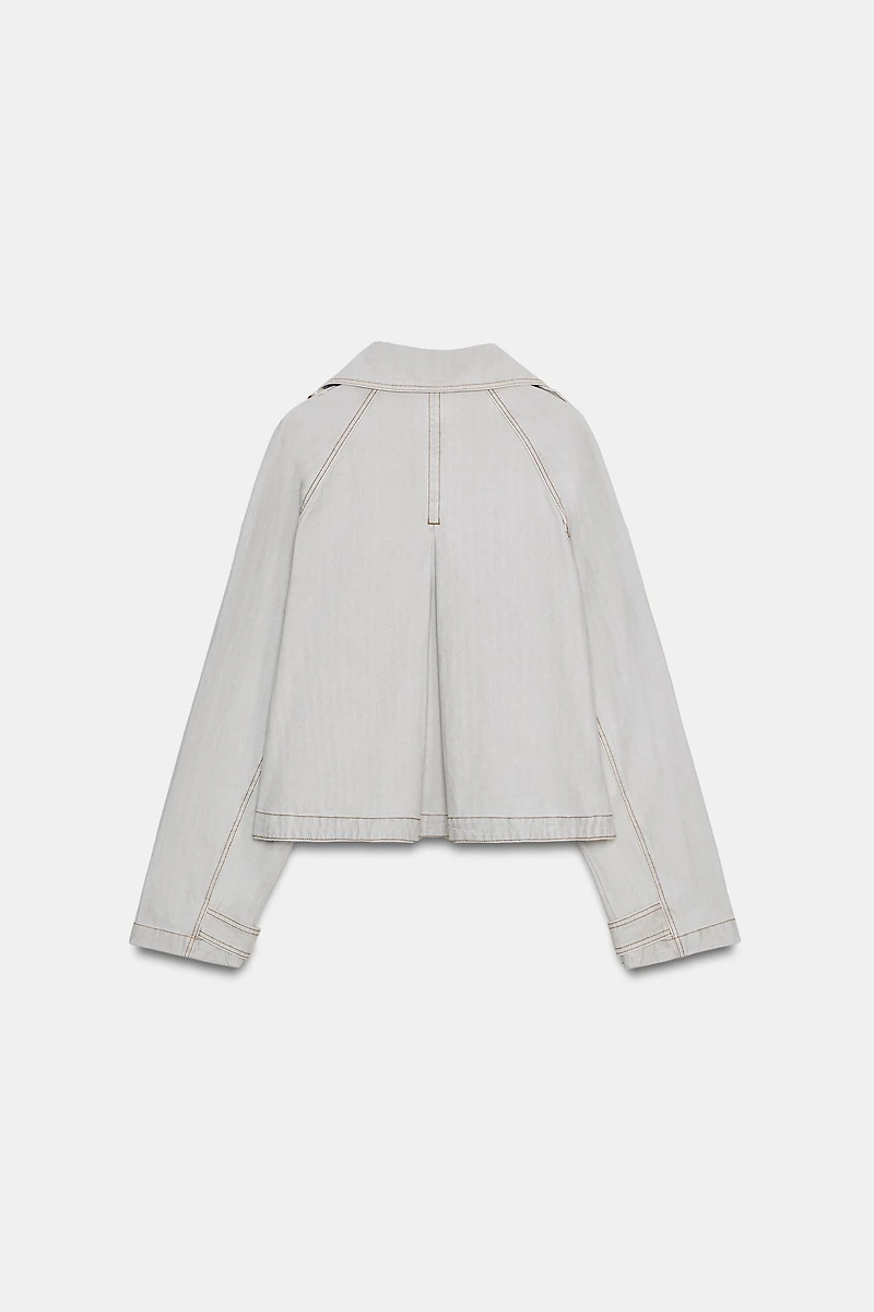 WASHED HERRINGBONE JACKET