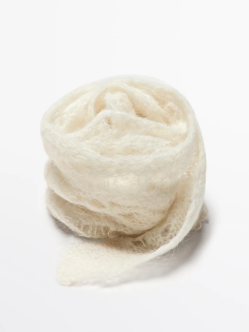 Alpaca blend chunky knit tie