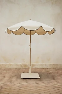 PARASOL DE PLAGE BORDURE CONTRASTÉE (Ø 160 CM)