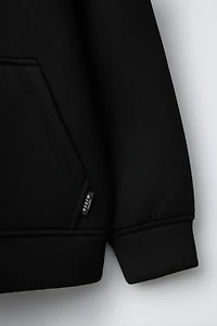 NEOPRENE-LOOK LABEL JACKET