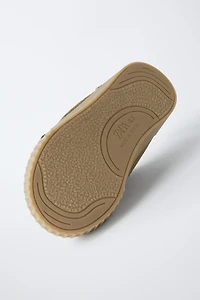 SPLIT LEATHER SNEAKERS