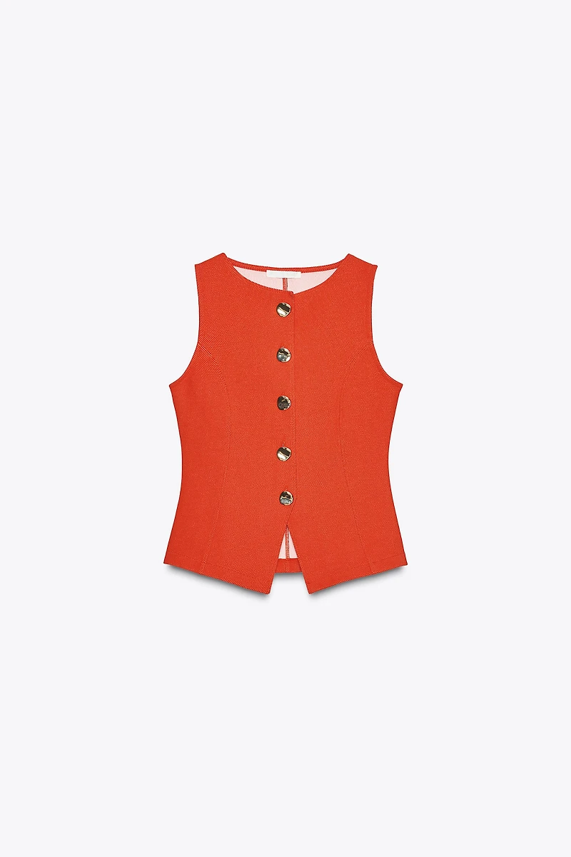 BUTTON VEST TOP