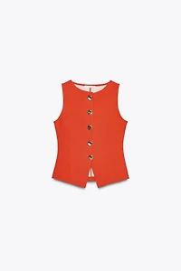 BUTTON VEST TOP