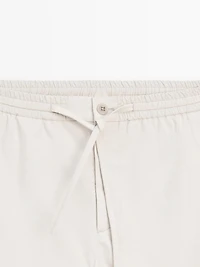 100% cotton jogger fit Bermuda shorts