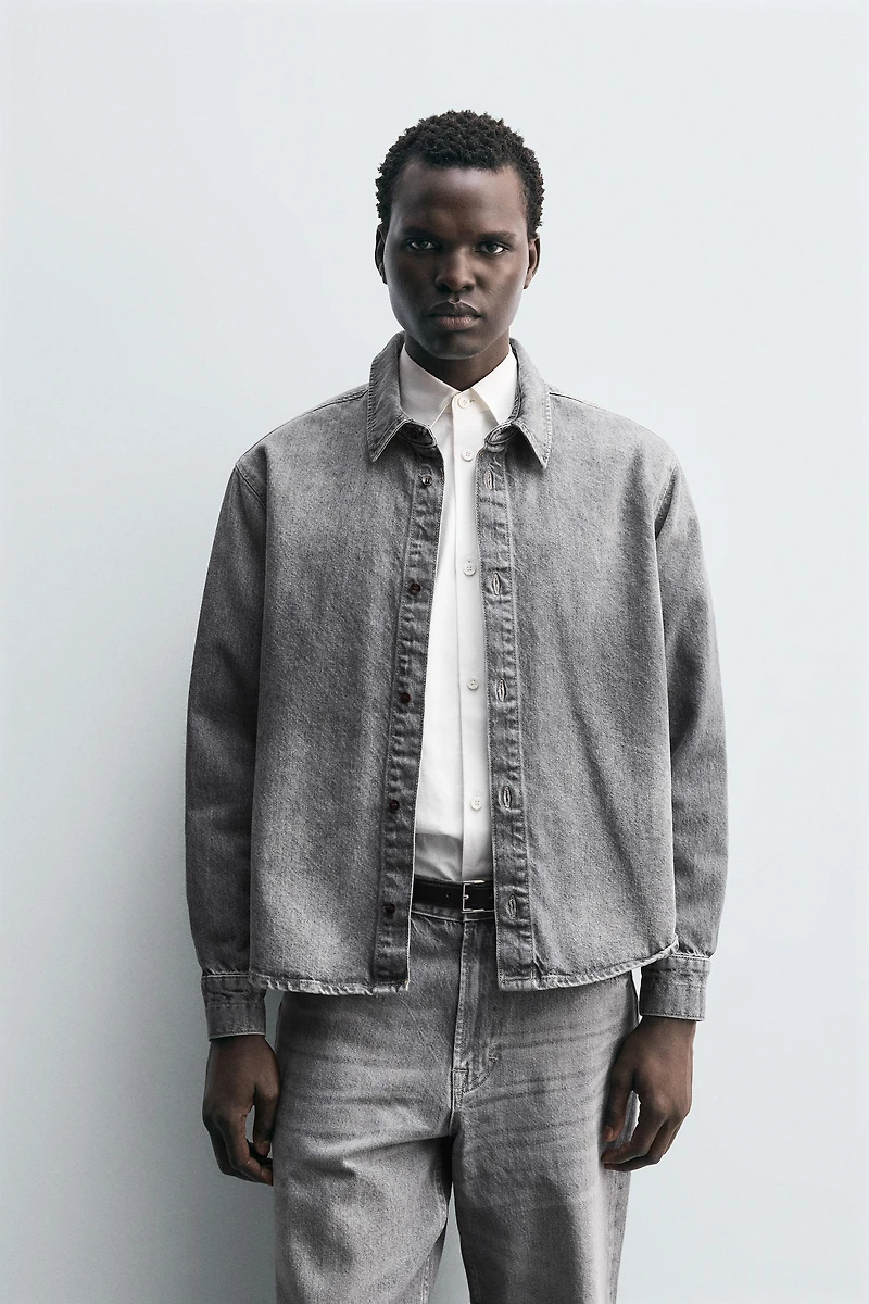 CHEMISE EN JEAN DÉLAVÉE