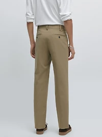 Slim fit textured trousers