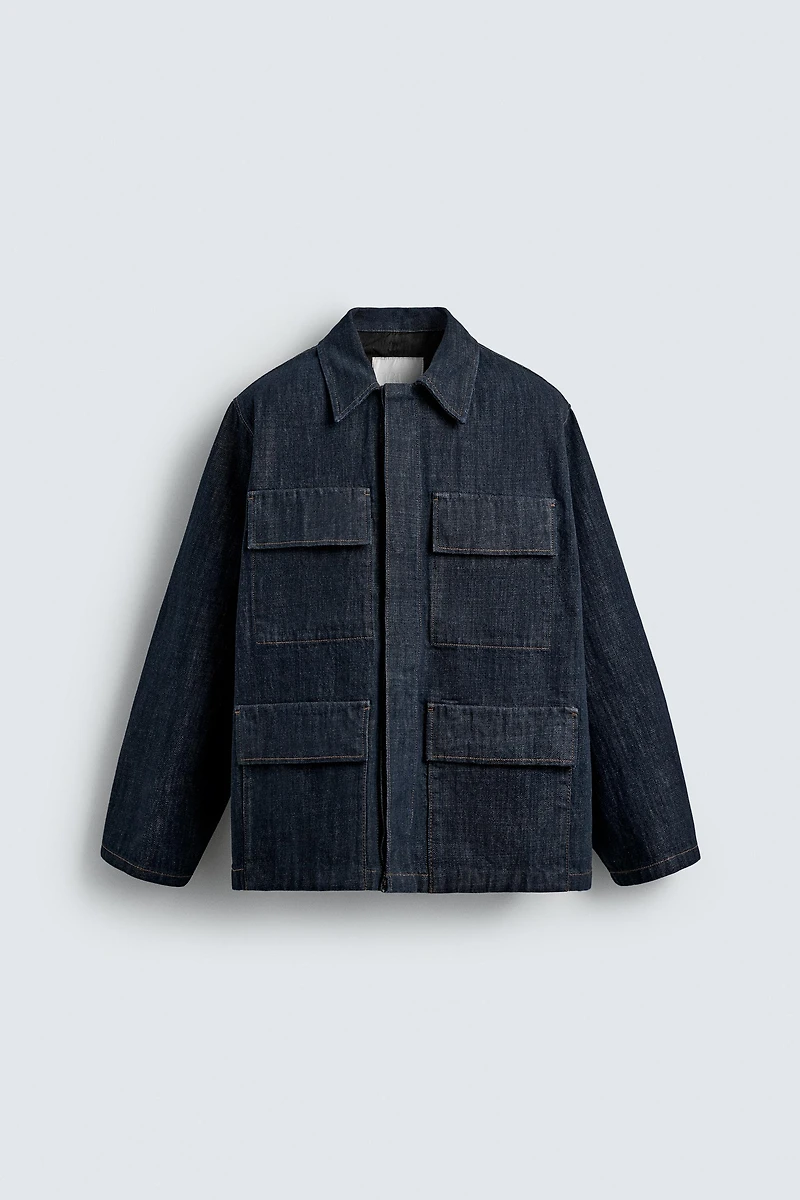 RELAXED FIT DENIM POCKET JACKET