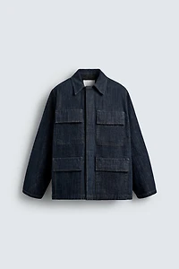 RELAXED FIT DENIM POCKET JACKET