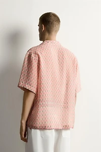 GEOMETRIC PRINT FLOWY SHIRT