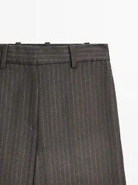 Wool pinstripe trousers