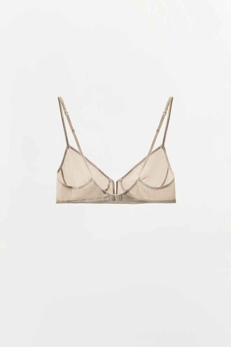 BRALETTE WITH SILK METAL PIECE