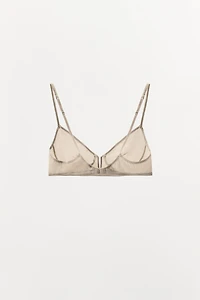 BRALETTE WITH SILK METAL PIECE