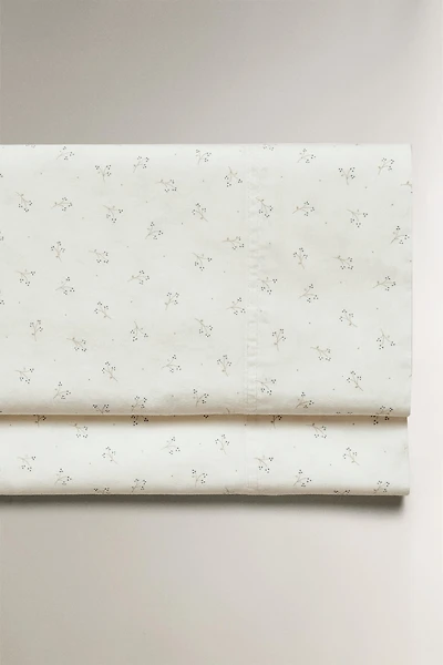 DRAP PLAT ENFANT COTON MINIFLEUR