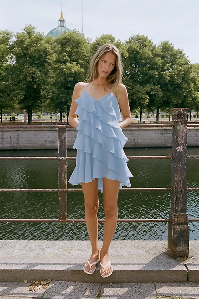 RUFFLED MINI DRESS