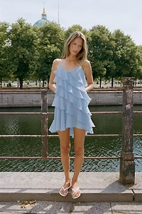 RUFFLED MINI DRESS