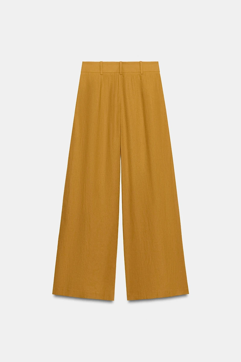 PANTALON LARGE AVEC LIN