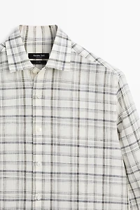 Chemise à carreaux 100 % lin