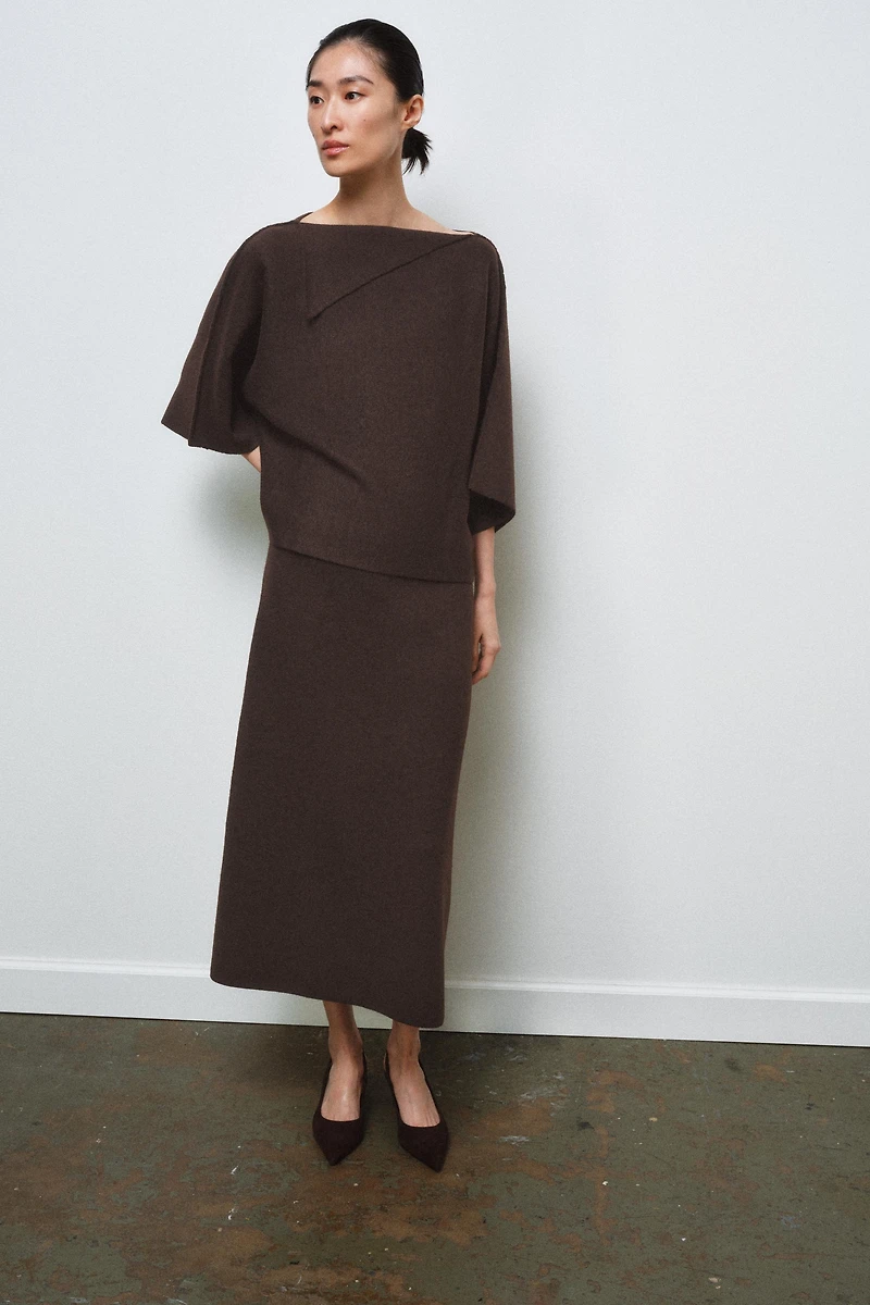 PULL EN MAILLE À COL CLAUDINE