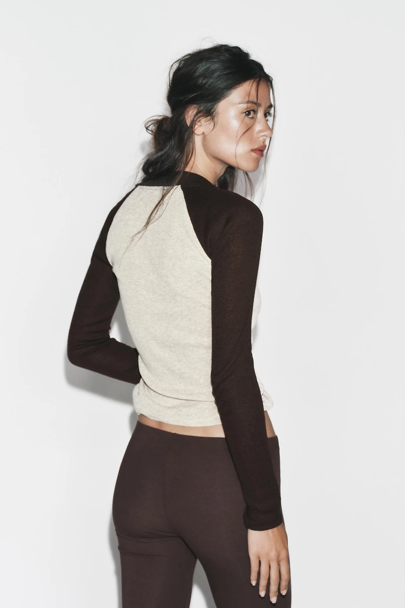 CONTRAST POLO COLLAR T-SHIRT