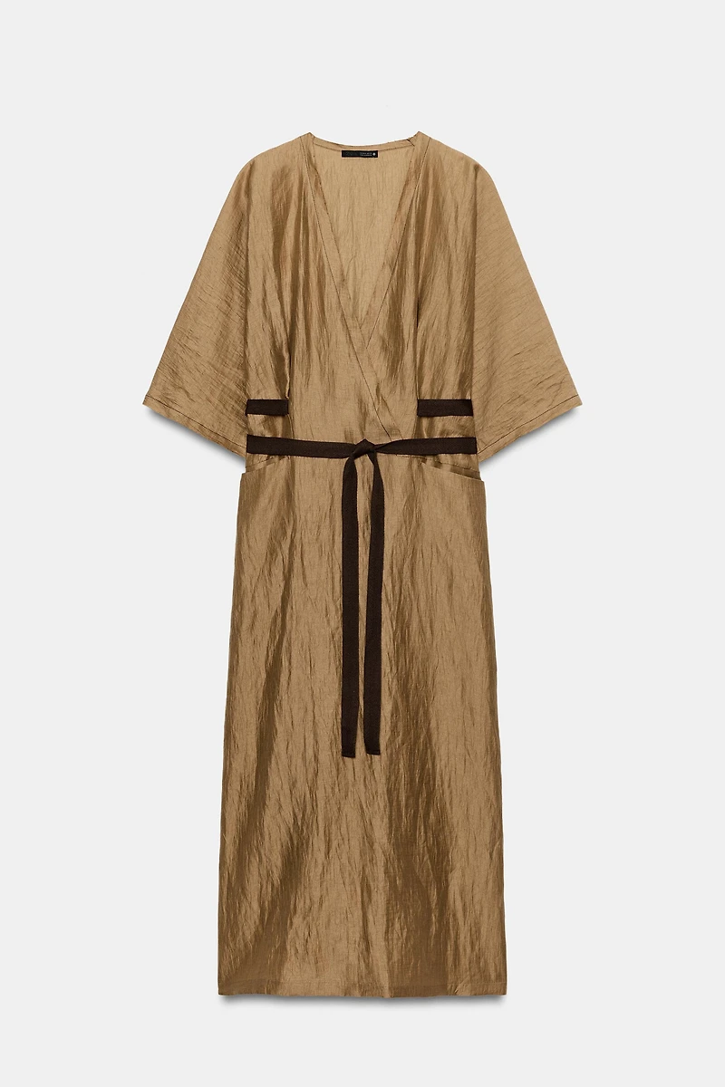 ZW COLLECTION LINEN BLEND TUNIC DRESS