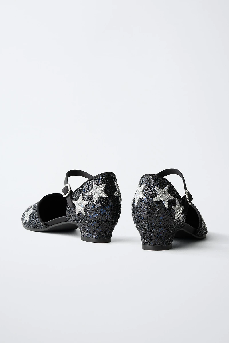 SPARKLY STAR HEELED SHOES