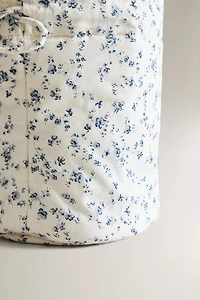 BABY BLUE FLORAL BUCKET BAG