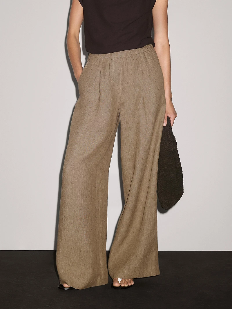 Pantalon fluide 100 % lin