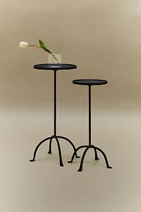 AGED METAL SIDE TABLE