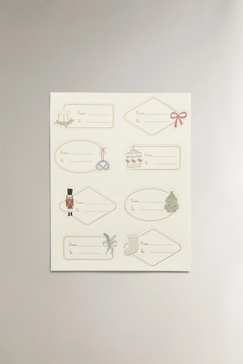 ADHESIVE CHRISTMAS GIFT LABELS