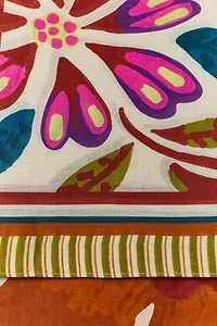 100% COTTON TROPICAL PRINT SCARF
