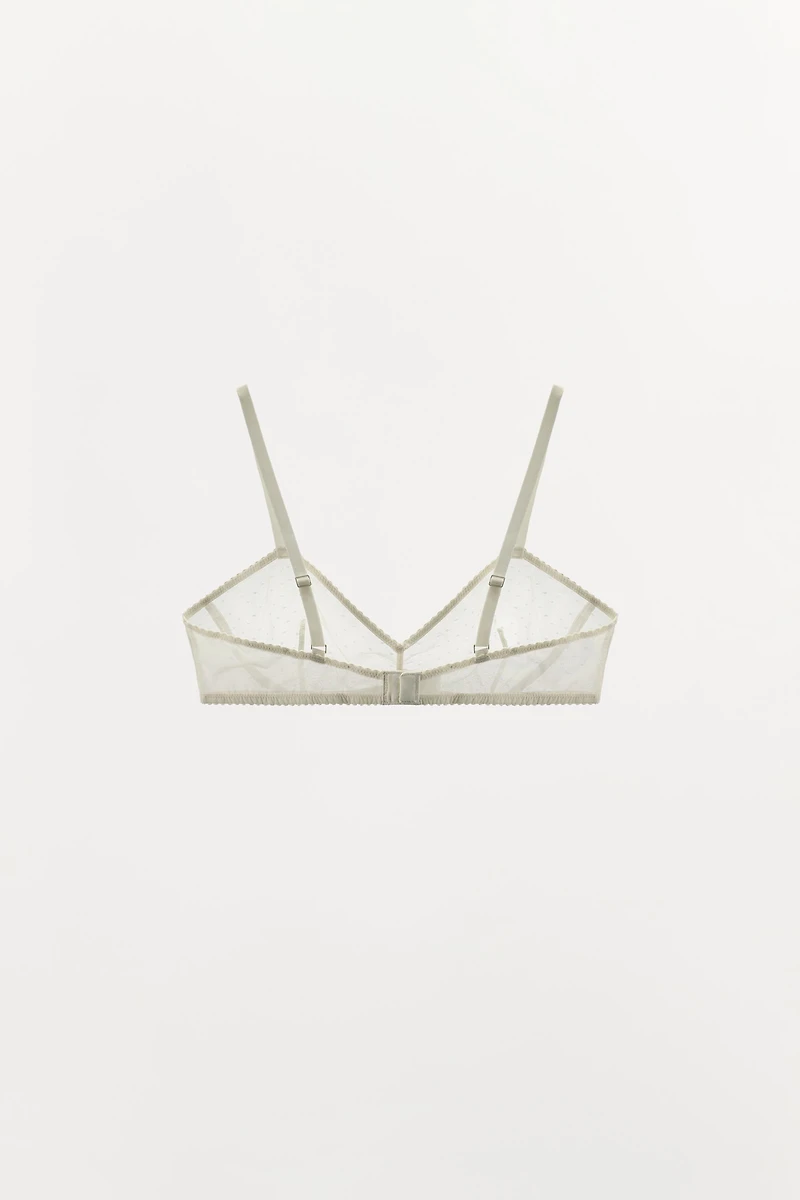POLKA DOT MESH BRA