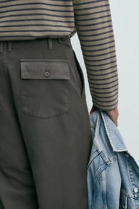 RELAXED FIT PANTS WITH BELT LOOPS