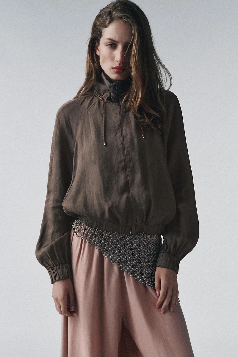 ZW COLLECTION FLOWY BOMBER JACKET