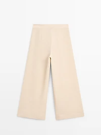 Pantalon large lin à pinces