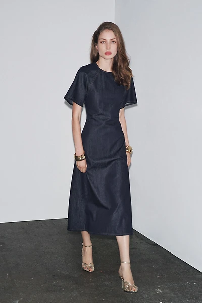 ZW COLLECTION DENIM LONG DRESS