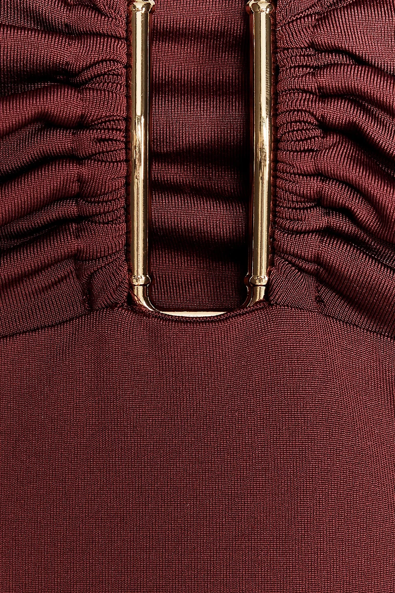 DRAPED HALTER TOP