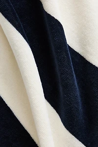 SERVIETTE DE PLAGE VELOURS RAYURES LARGES