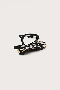 LIMITED EDITION PRINTED KITTEN HEEL SANDALS